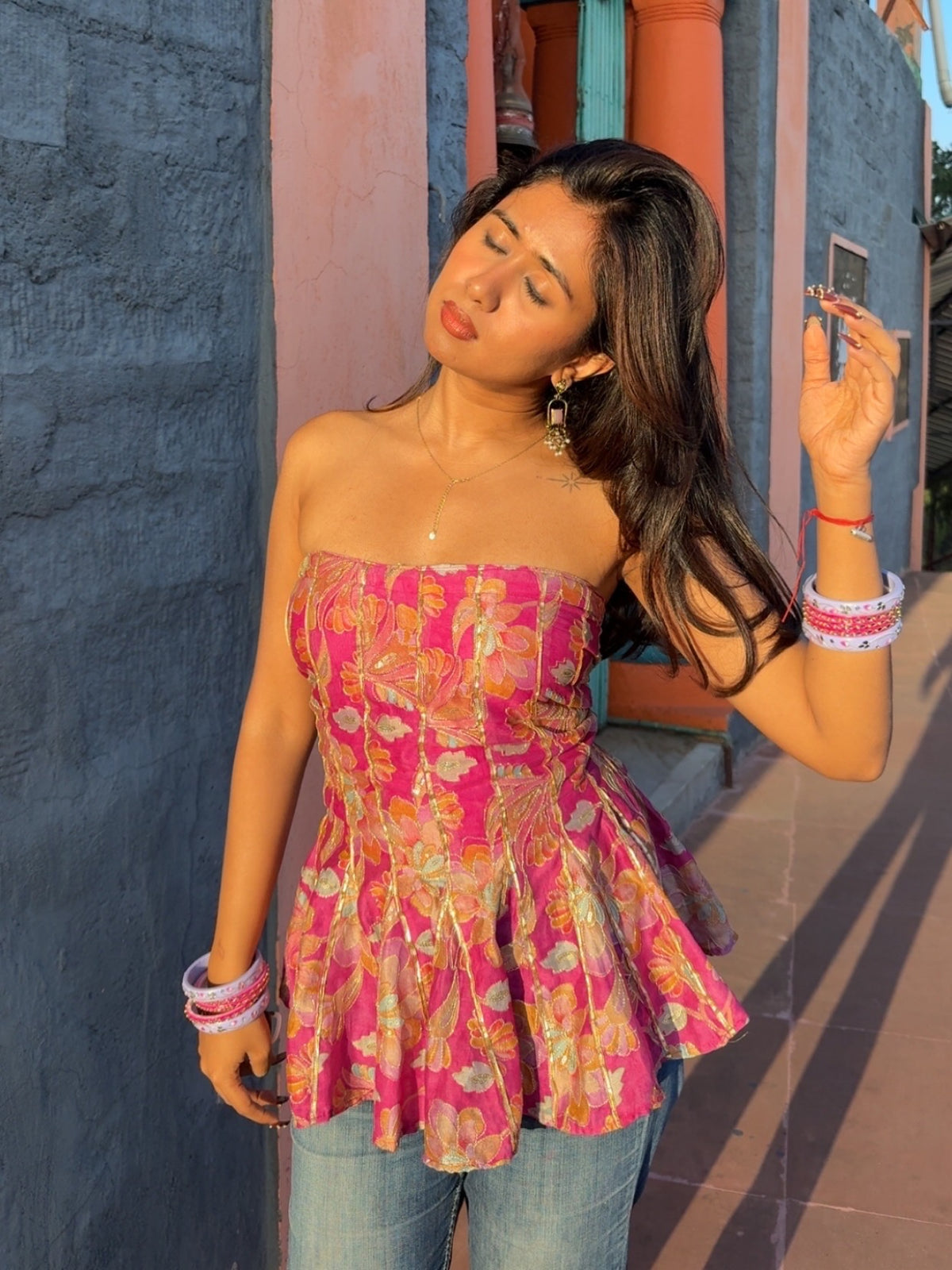 Banjara tube top (Pink)